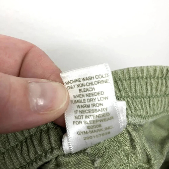 Janie and Jack pants olive with embroidered flowers on pocket size 3-6 months - Picture 4 of 5